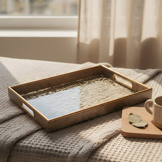 Wooden Tray Set 2 Pcs
